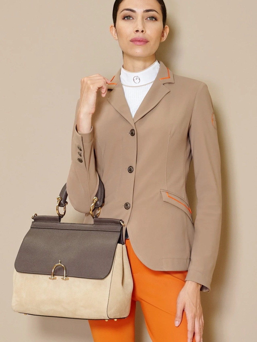 Vestrum Kyoto Women's Competition Jacket in Tan/Orange, Size IT 48